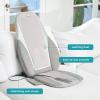 imageHoMedics Shiatsu  Kneading ampamp Vibration Massage Cushion with Heat Deep Kneading Handheld Remote Lumbar Vibration Waves 3 Massage Zones Upper LowerFull BackFits Most Chairs Premium FabricGrey