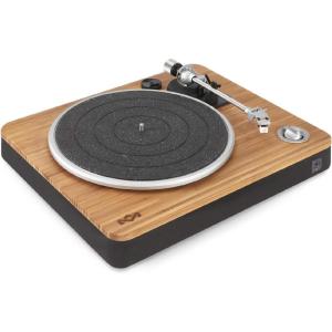 imageHouse of Marley Stir It Up Wireless Turntable Vinyl Record Player with Wireless Bluetooth Connectivity 2 Speed Belt Builtin PreAmp and Sustainable MaterialsSignature Black