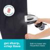 imageHomedics PerfectSteam Handheld Garment Steamer for Clothes Sheets and Curtains  1550 Watts Portable Garment Steamer Fast Heat Turbo Power 15Minute Continuous Steam BuiltIn Crease AttachmentBlack