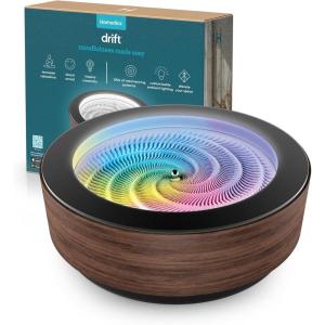 imageHomedics Drift 10 Wood Sand Table  App Controlled Moving Sand Art for Desk Automated Sandscape Display with LED Lights Quiet Metal Sphere Modern Zen Relaxation Home Office Decor Black WalnutBlack Walnut