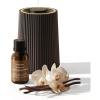 imageHomedics Waterless Essential Oil Diffuser with 15ml Vanilla Cedarwood Fragrance Oil SereneScent Cordless Cold Air Scent Diffuser Starter Kit with Ambient Light Studio 671 TerracottaBlack