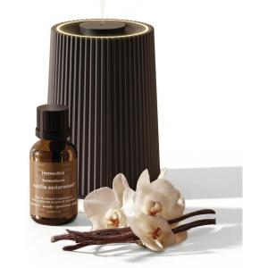 imageHomedics Waterless Essential Oil Diffuser with 15ml Vanilla Cedarwood Fragrance Oil SereneScent Cordless Cold Air Scent Diffuser Starter Kit with Ambient Light Studio 671 TerracottaBlack