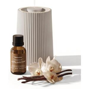 imageHomedics Waterless Essential Oil Diffuser with 15ml Vanilla Cedarwood Fragrance Oil SereneScent Cordless Cold Air Scent Diffuser Starter Kit with Ambient Light Studio 671 TerracottaWhite