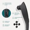imageHomedics Deep Tissue Percussion Massager with 3 Speeds 5 Attachments and Long Handle for HardtoReach Areas