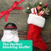 imageHomedics Holly Jolly Mini Massager Handheld Cordless Portable and Vibrating for Neck Back Legs Shoulder and Body Snowman