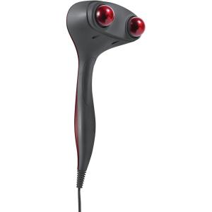 imageHoMedics Compact Percussion Handheld Heated Massager Adjustable Intensity Dual Pivoting Heads 2 Sets Interchangeable Nodes Muscle Kneading for Back Shoulders Feet Legs Head amp Neck