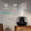 imageHOMEDICS Total Comfort Ultrasonic Humidifier with UVC Technology Warm and Cool Mist TopFill 120Hour 2Gallon For Rooms Up To 587sq ft Black