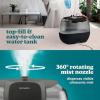 imageHOMEDICS Total Comfort Ultrasonic Humidifier with UVC Technology Warm and Cool Mist TopFill 120Hour 2Gallon For Rooms Up To 587sq ft Black
