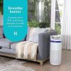 imageHomedics 5in1 UVC Air Purifier  Extra Large Air Purifiers for Bedroom and Home Essential Oil Pads BuiltIn Timer 5 Speed Settings for Large Rooms White  RenewedWhite