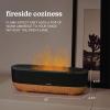imageHomedics Fireside Ultrasonic Humidifier Medium Sized Rooms Visible FlameEffect Cool Mist 026Gal TopFill Tank Dry Air Relief at Home Breathe amp Sleep Better Aromatherapy