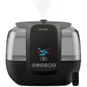 imageHOMEDICS Total Comfort Ultrasonic Humidifier with UVC Technology Warm and Cool Mist TopFill 120Hour 2Gallon For Rooms Up To 587sq ft Black