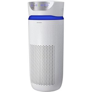 imageHomedics 5in1 UVC Air Purifier  Extra Large Air Purifiers for Bedroom and Home Essential Oil Pads BuiltIn Timer 5 Speed Settings for Large Rooms White  RenewedWhite