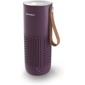 image:imageHomedics Mini Air Purifier Portable Air Purifier with HEPAType Filter amp Activated Carbon USB Rechargeable Small Air Purifier for Bedroom Home Office Car Travel amp Dorm 3 Fan Speeds WhitePurple